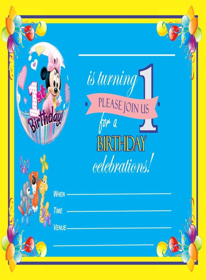 Askprints Birthday Metallic Card Invitations with Envelopes - Kids Birthday Party Invitations for Boys or Girls (25 Count) BIC-1012 - Image 1